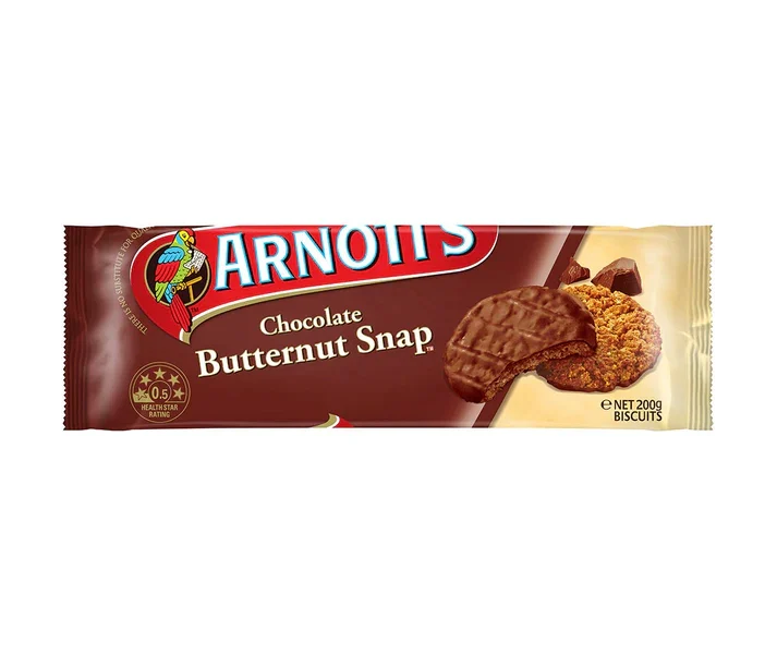 ARNOTTS CHOC BUTTER NUT SNAPS