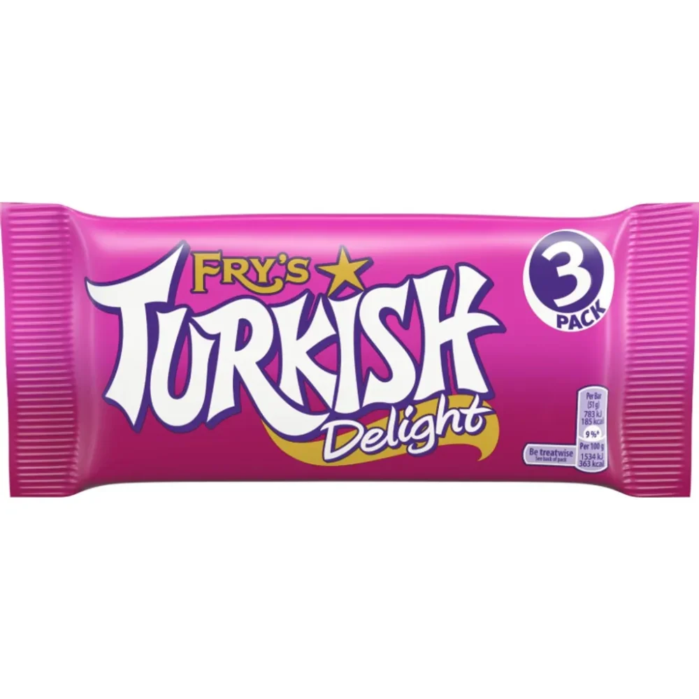 Fry's Turkish Delight Chocolate Bar 3 Pack Multipack